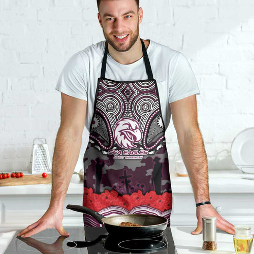 ANZAC Day Manly Warringah Sea Eagles Apron Military Memorial Aboriginal Indigenous Art