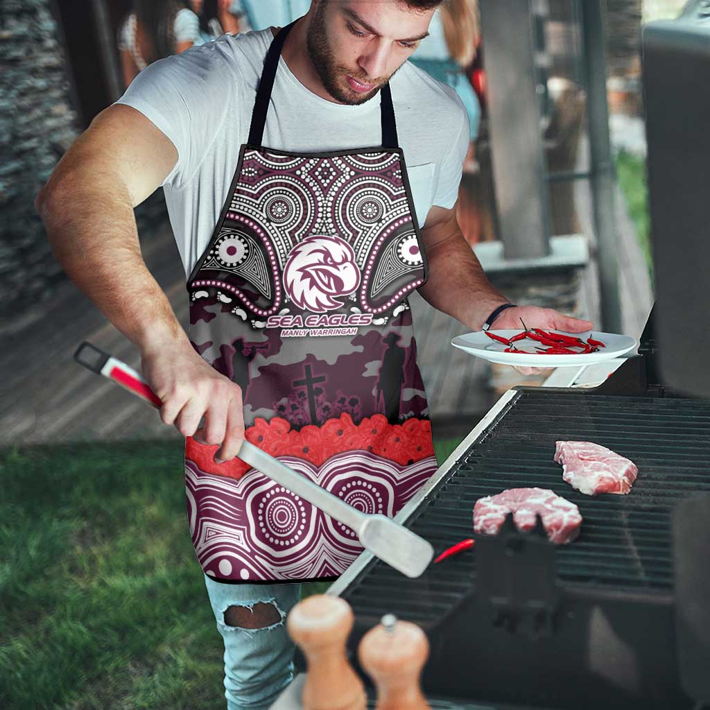 ANZAC Day Manly Warringah Sea Eagles Apron Military Memorial Aboriginal Indigenous Art