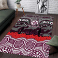 ANZAC Day Manly Warringah Sea Eagles Area Rug Military Memorial Aboriginal Indigenous Art