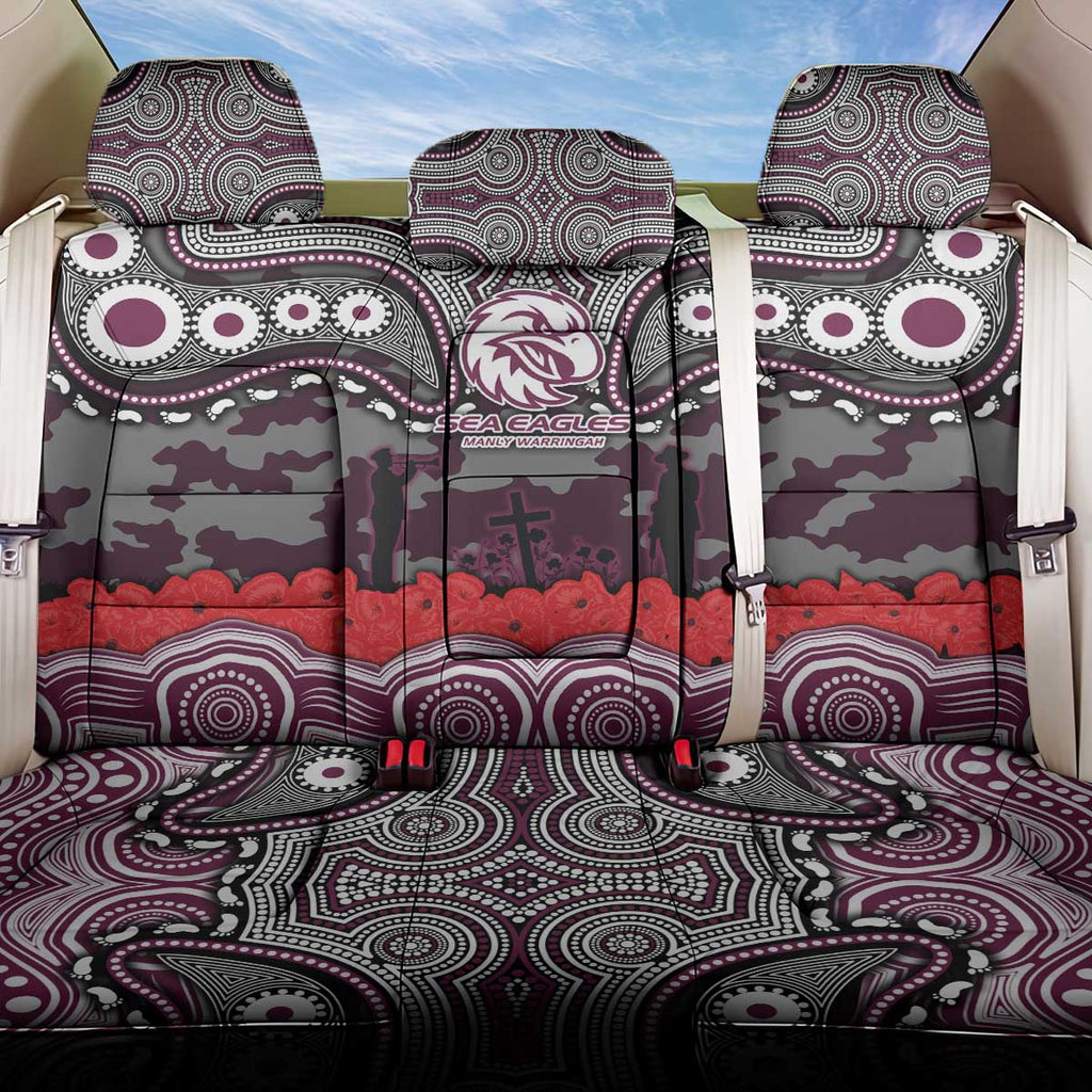 ANZAC Day Manly Warringah Sea Eagles Back Car Seat Cover Military Memorial Aboriginal Indigenous Art