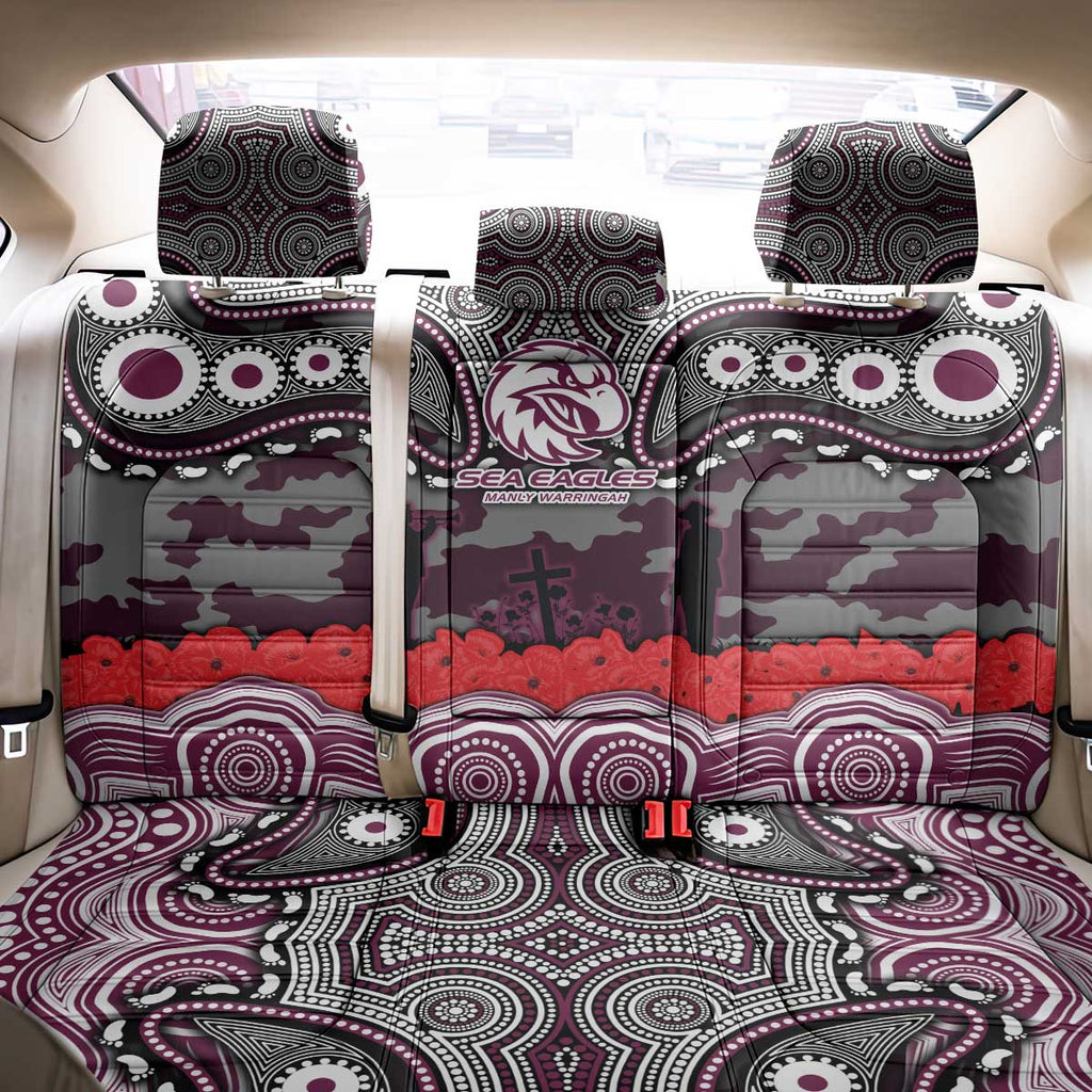 ANZAC Day Manly Warringah Sea Eagles Back Car Seat Cover Military Memorial Aboriginal Indigenous Art