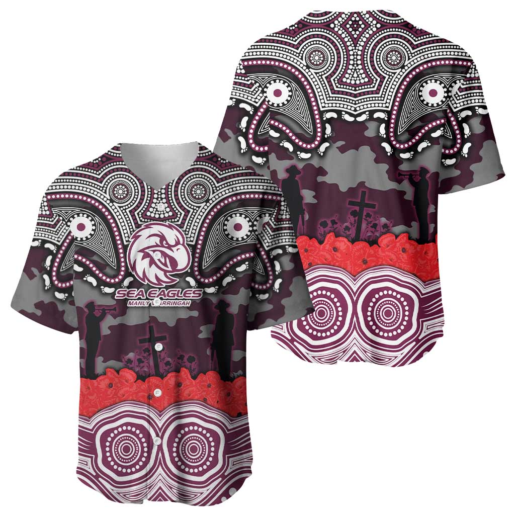 ANZAC Day Manly Warringah Sea Eagles Baseball Jersey Military Memorial Aboriginal Indigenous Art