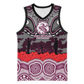 ANZAC Day Manly Warringah Sea Eagles Basketball Jersey Military Memorial Aboriginal Indigenous Art