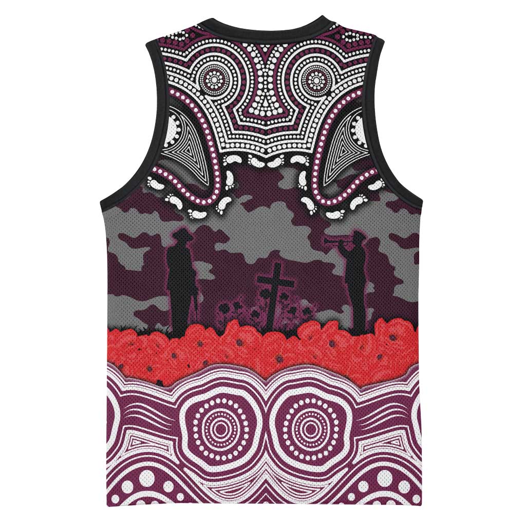 ANZAC Day Manly Warringah Sea Eagles Basketball Jersey Military Memorial Aboriginal Indigenous Art