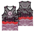 ANZAC Day Manly Warringah Sea Eagles Basketball Jersey Military Memorial Aboriginal Indigenous Art