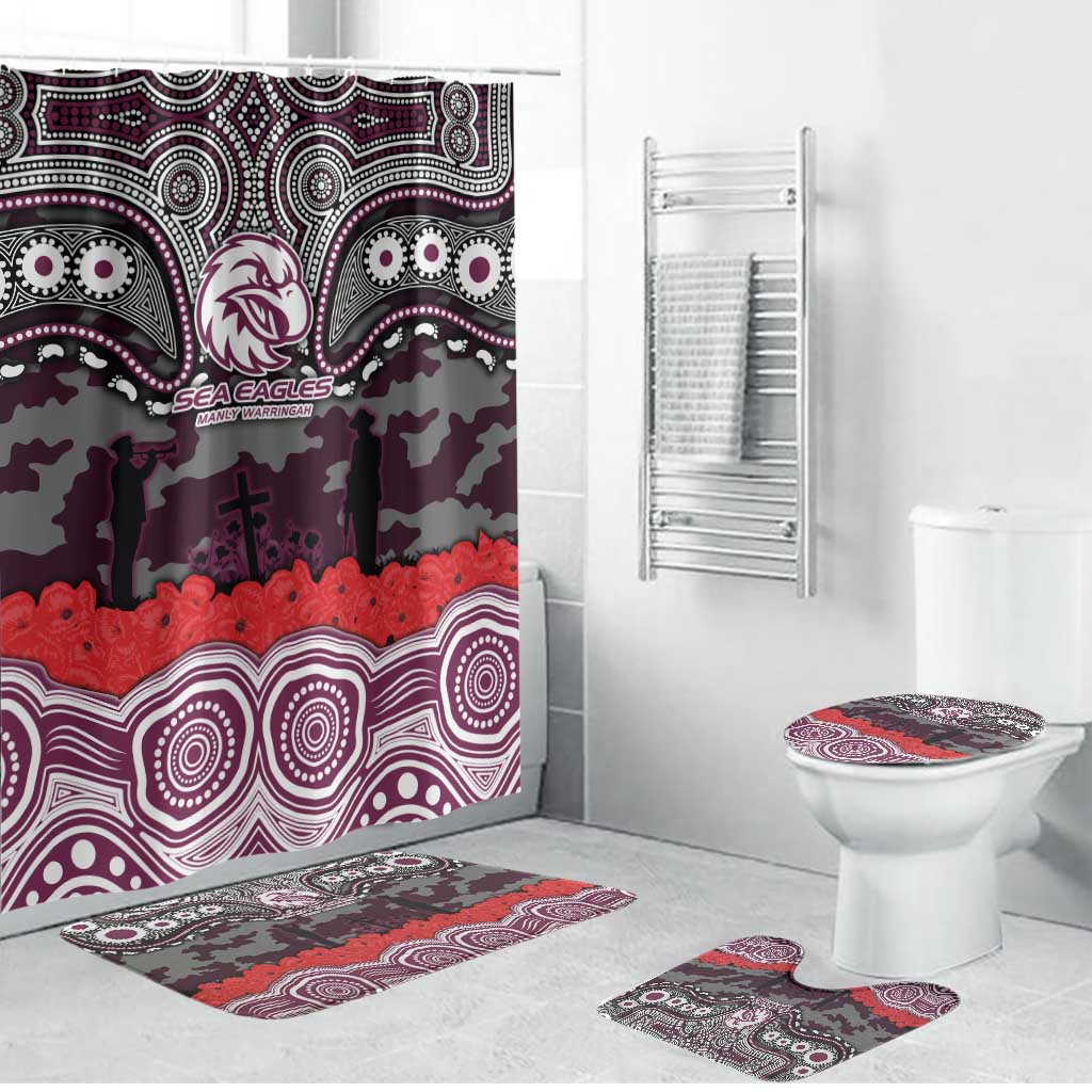 ANZAC Day Manly Warringah Sea Eagles Bathroom Set Military Memorial Aboriginal Indigenous Art