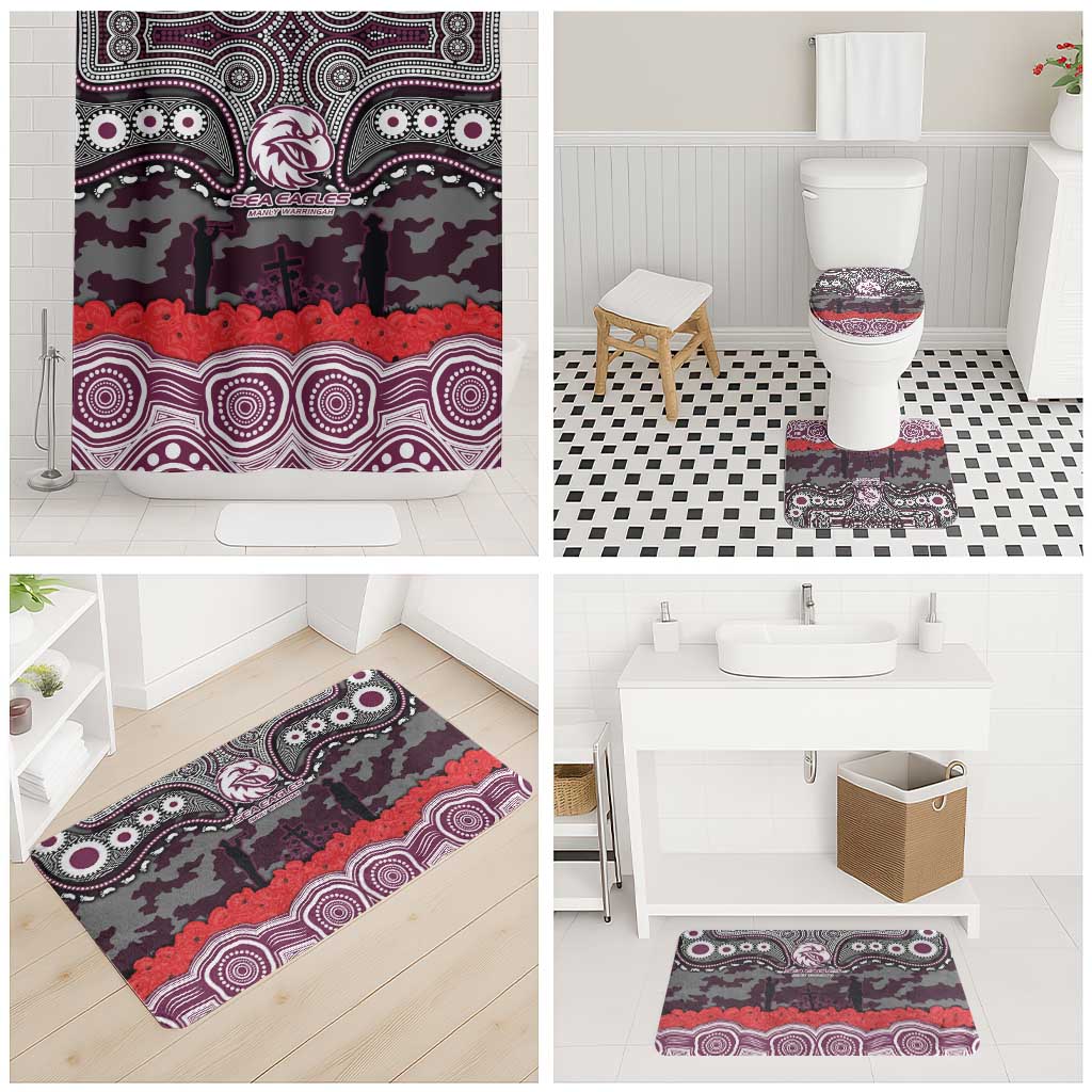 ANZAC Day Manly Warringah Sea Eagles Bathroom Set Military Memorial Aboriginal Indigenous Art