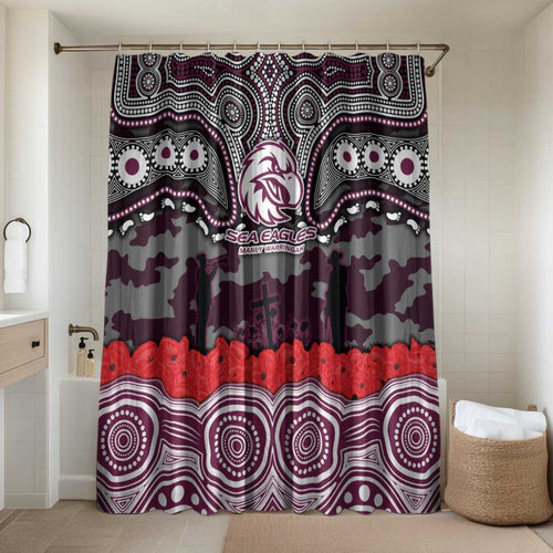 ANZAC Day Manly Warringah Sea Eagles Bathroom Set Military Memorial Aboriginal Indigenous Art