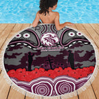 ANZAC Day Manly Warringah Sea Eagles Beach Blanket Military Memorial Aboriginal Indigenous Art