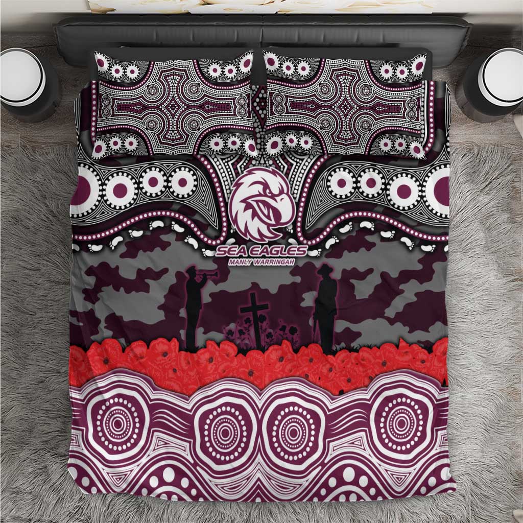 ANZAC Day Manly Warringah Sea Eagles Bedding Set Military Memorial Aboriginal Indigenous Art