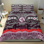 ANZAC Day Manly Warringah Sea Eagles Bedding Set Military Memorial Aboriginal Indigenous Art