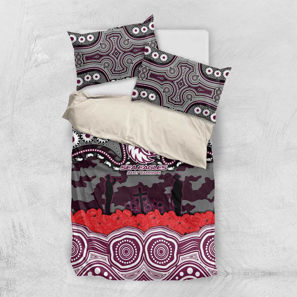 ANZAC Day Manly Warringah Sea Eagles Bedding Set Military Memorial Aboriginal Indigenous Art