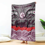 ANZAC Day Manly Warringah Sea Eagles Blanket Military Memorial Aboriginal Indigenous Art