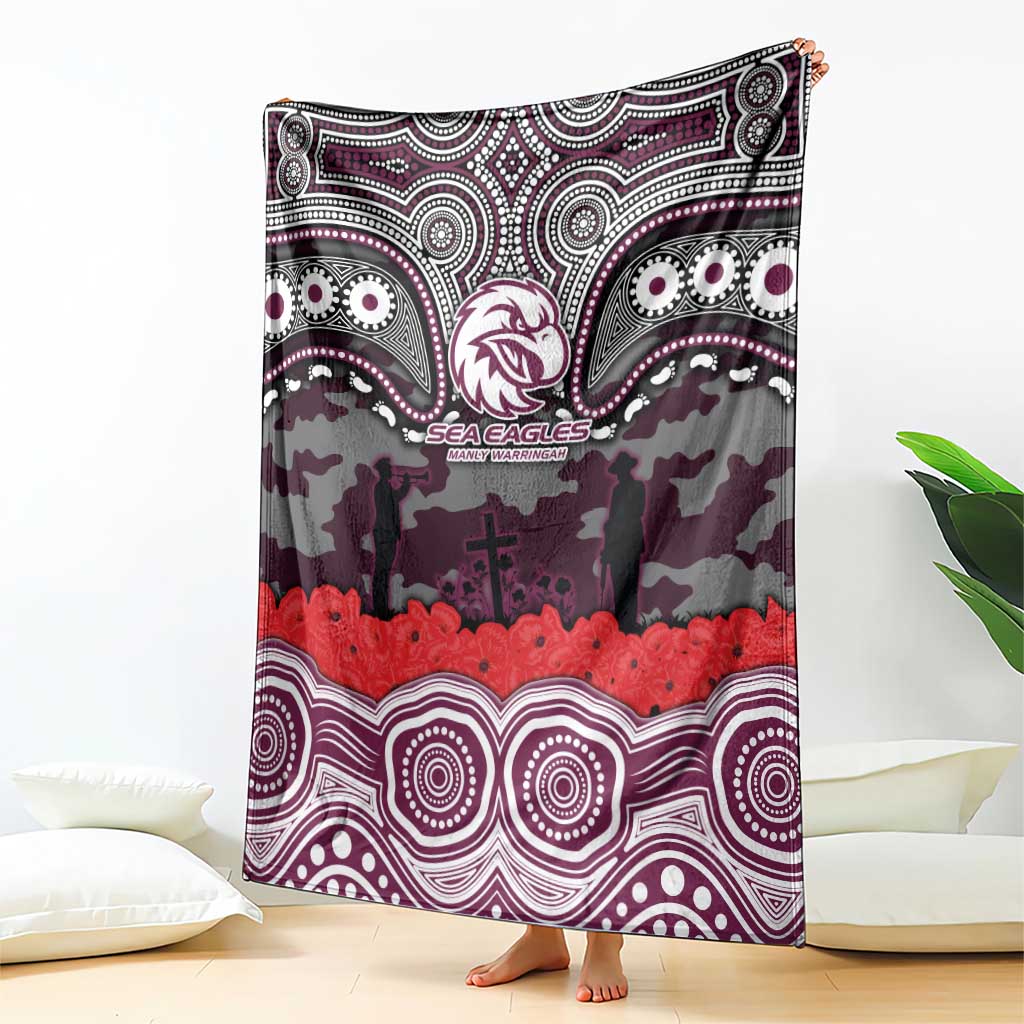ANZAC Day Manly Warringah Sea Eagles Blanket Military Memorial Aboriginal Indigenous Art