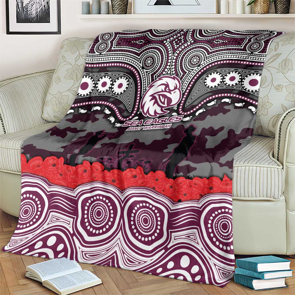 ANZAC Day Manly Warringah Sea Eagles Blanket Military Memorial Aboriginal Indigenous Art