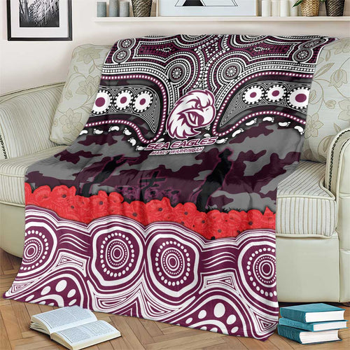 ANZAC Day Manly Warringah Sea Eagles Blanket Military Memorial Aboriginal Indigenous Art