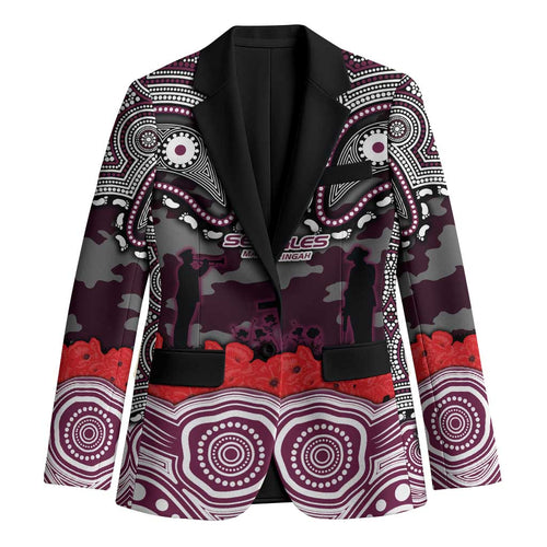 ANZAC Day Manly Warringah Sea Eagles Blazer Military Memorial Aboriginal Indigenous Art