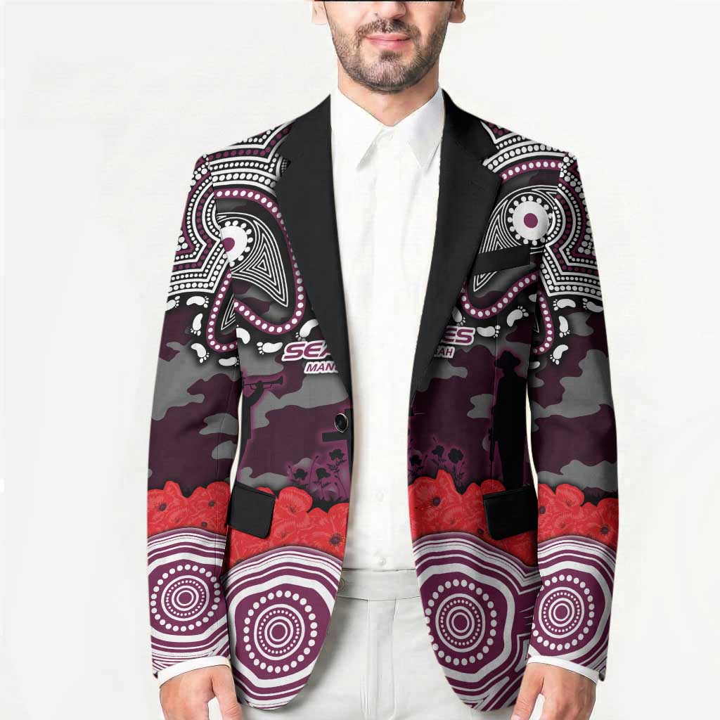 ANZAC Day Manly Warringah Sea Eagles Blazer Military Memorial Aboriginal Indigenous Art