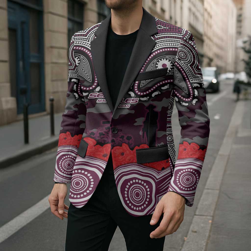 ANZAC Day Manly Warringah Sea Eagles Blazer Military Memorial Aboriginal Indigenous Art