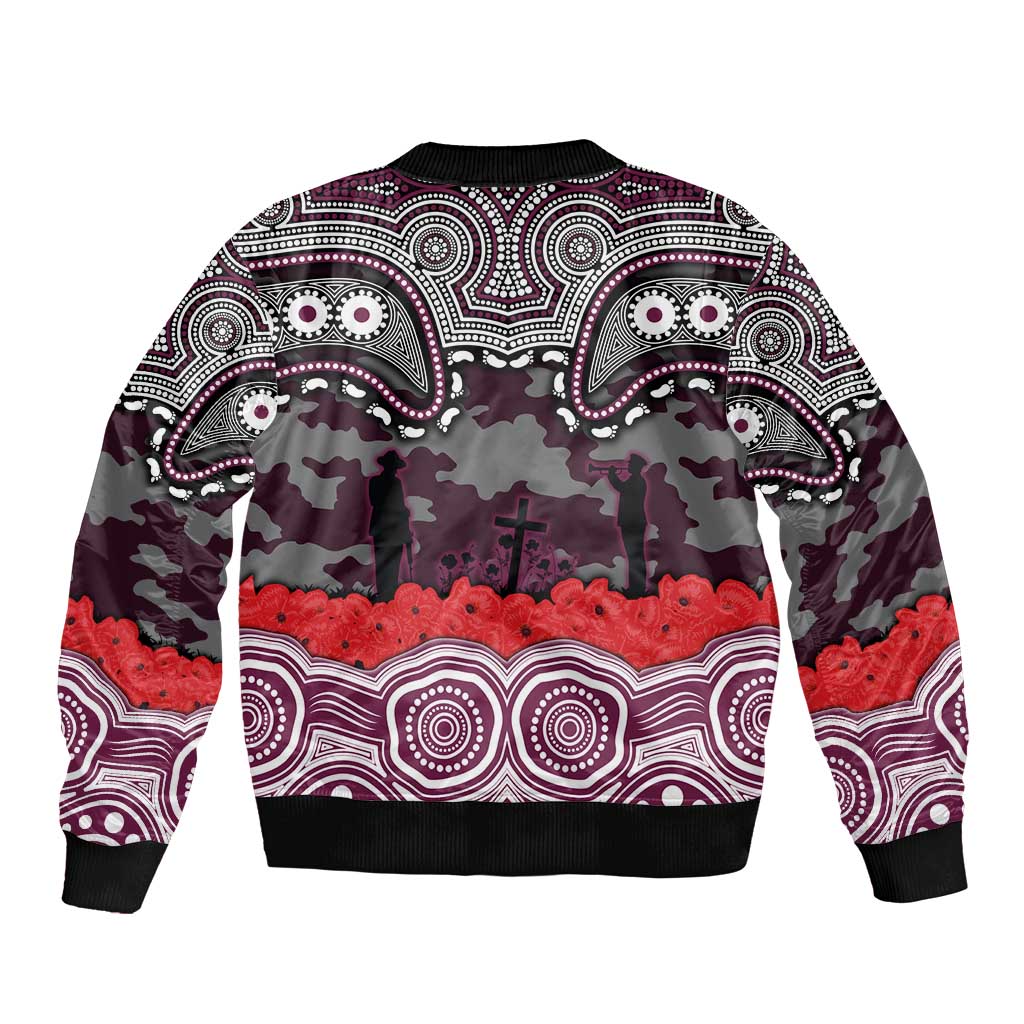 ANZAC Day Manly Warringah Sea Eagles Bomber Jacket Military Memorial Aboriginal Indigenous Art