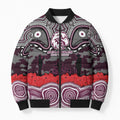 ANZAC Day Manly Warringah Sea Eagles Bomber Puffer Jacket Military Memorial Aboriginal Indigenous Art