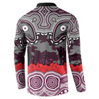 ANZAC Day Manly Warringah Sea Eagles Button Sweatshirt Military Memorial Aboriginal Indigenous Art