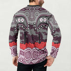 ANZAC Day Manly Warringah Sea Eagles Button Sweatshirt Military Memorial Aboriginal Indigenous Art