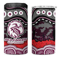 ANZAC Day Manly Warringah Sea Eagles 4 in 1 Can Cooler Tumbler Military Memorial Aboriginal Indigenous Art