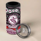 ANZAC Day Manly Warringah Sea Eagles 4 in 1 Can Cooler Tumbler Military Memorial Aboriginal Indigenous Art