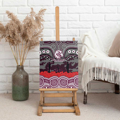 ANZAC Day Manly Warringah Sea Eagles Canvas Wall Art Military Memorial Aboriginal Indigenous Art