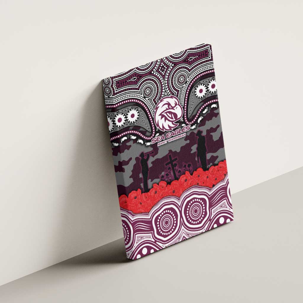 ANZAC Day Manly Warringah Sea Eagles Canvas Wall Art Military Memorial Aboriginal Indigenous Art