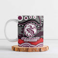ANZAC Day Manly Warringah Sea Eagles Ceramic Mug Military Memorial Aboriginal Indigenous Art