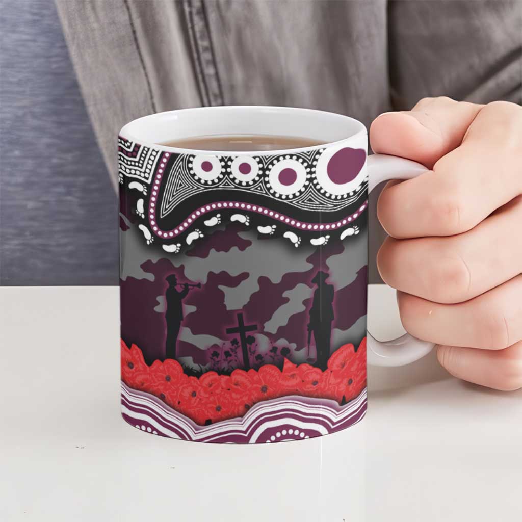 ANZAC Day Manly Warringah Sea Eagles Ceramic Mug Military Memorial Aboriginal Indigenous Art