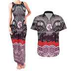 ANZAC Day Manly Warringah Sea Eagles Couples Matching Tank Maxi Dress and Hawaiian Shirt Military Memorial Aboriginal Indigenous Art