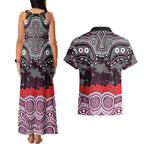 ANZAC Day Manly Warringah Sea Eagles Couples Matching Tank Maxi Dress and Hawaiian Shirt Military Memorial Aboriginal Indigenous Art