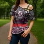 ANZAC Day Manly Warringah Sea Eagles Cross Shoulder Shirt Military Memorial Aboriginal Indigenous Art