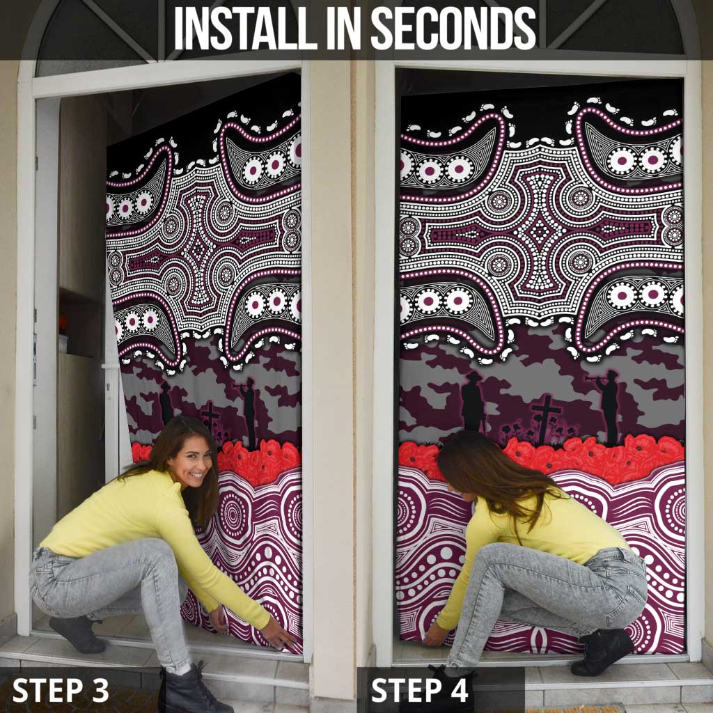 ANZAC Day Manly Warringah Sea Eagles Door Cover Military Memorial Aboriginal Indigenous Art