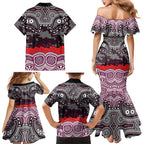 ANZAC Day Manly Warringah Sea Eagles Family Matching Mermaid Dress and Hawaiian Shirt Military Memorial Aboriginal Indigenous Art