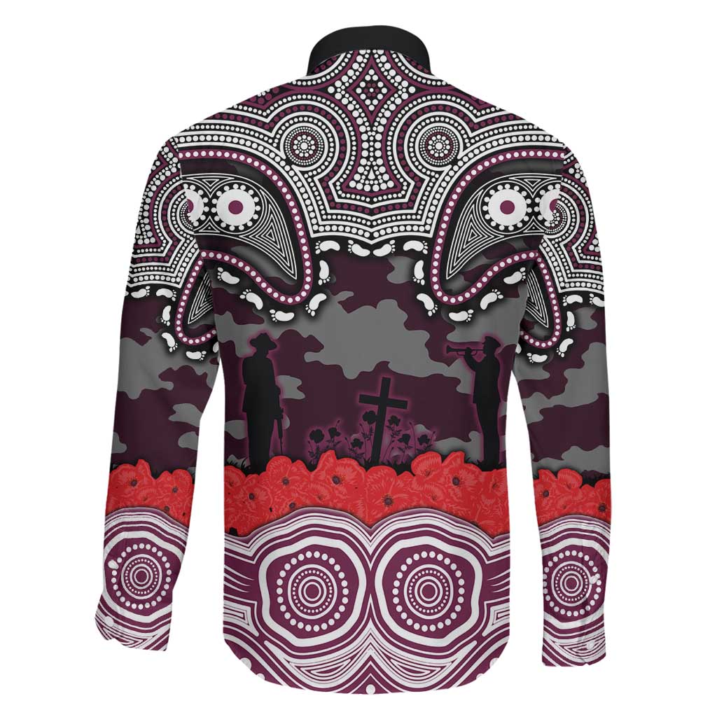 ANZAC Day Manly Warringah Sea Eagles Family Matching Off Shoulder Short Dress and Hawaiian Shirt Military Memorial Aboriginal Indigenous Art