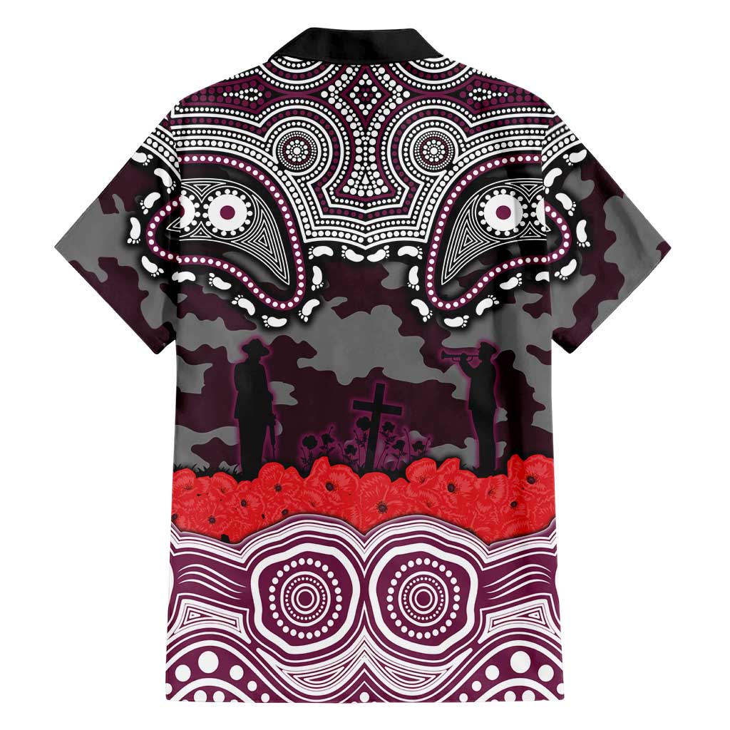 ANZAC Day Manly Warringah Sea Eagles Family Matching Puletasi and Hawaiian Shirt Military Memorial Aboriginal Indigenous Art