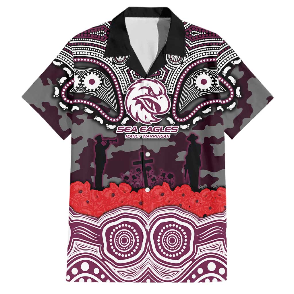ANZAC Day Manly Warringah Sea Eagles Family Matching Tank Maxi Dress and Hawaiian Shirt Military Memorial Aboriginal Indigenous Art