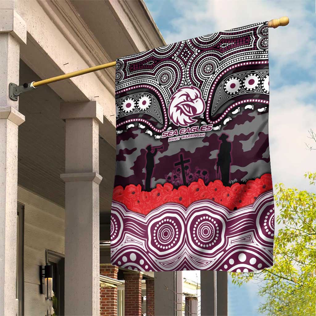 ANZAC Day Manly Warringah Sea Eagles Garden Flag Military Memorial Aboriginal Indigenous Art