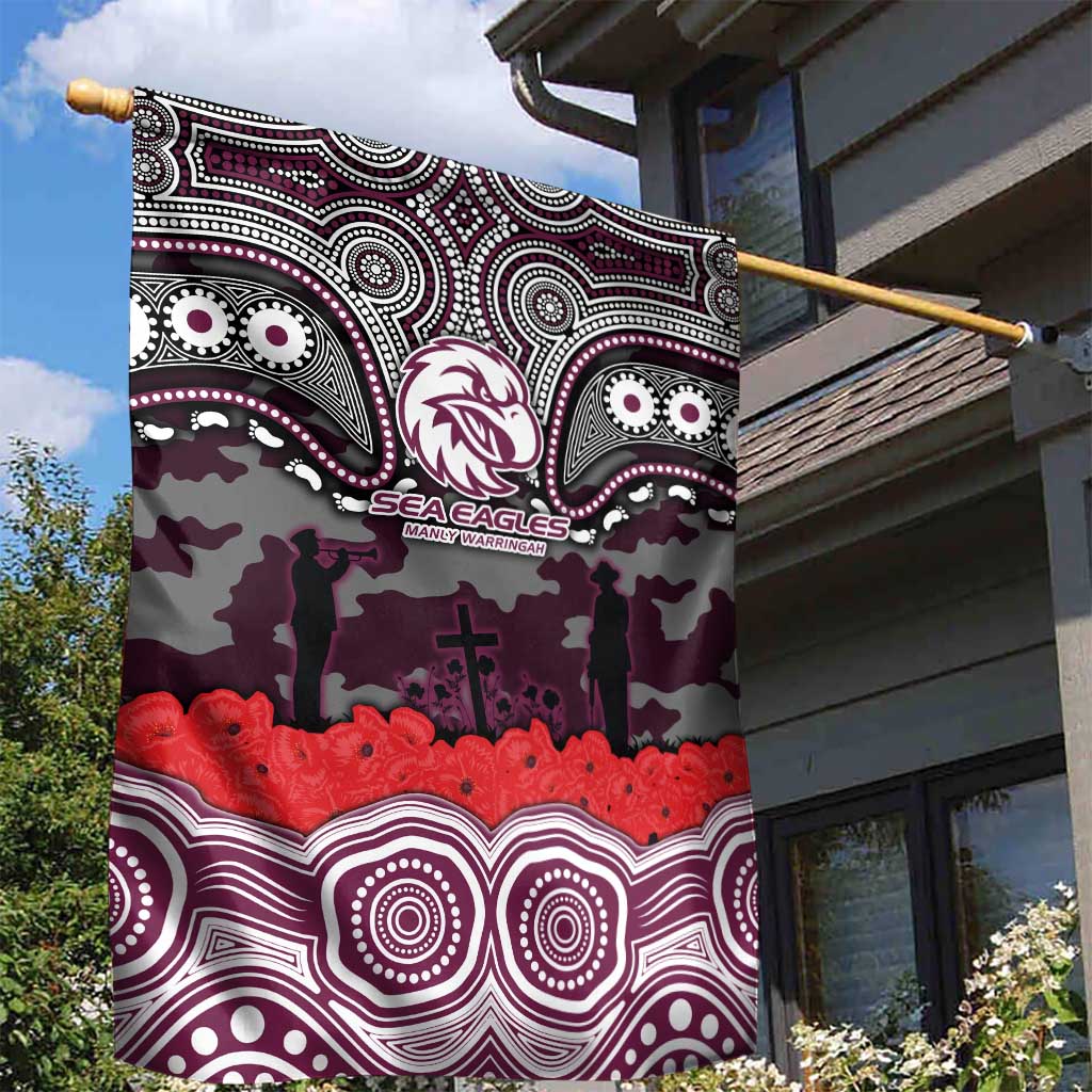 ANZAC Day Manly Warringah Sea Eagles Garden Flag Military Memorial Aboriginal Indigenous Art