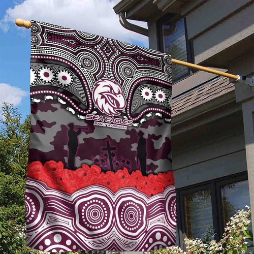 ANZAC Day Manly Warringah Sea Eagles Garden Flag Military Memorial Aboriginal Indigenous Art