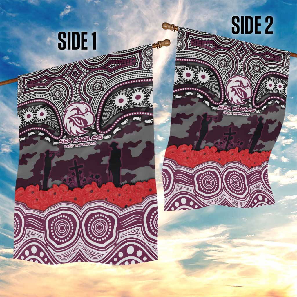 ANZAC Day Manly Warringah Sea Eagles Garden Flag Military Memorial Aboriginal Indigenous Art