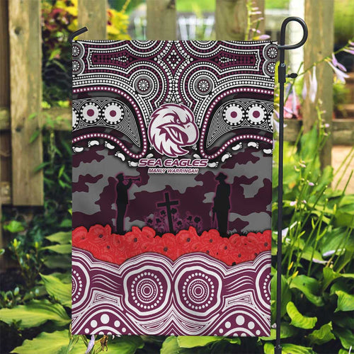 ANZAC Day Manly Warringah Sea Eagles Garden Flag Military Memorial Aboriginal Indigenous Art