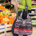 ANZAC Day Manly Warringah Sea Eagles Grocery Bag Military Memorial Aboriginal Indigenous Art