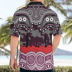 ANZAC Day Manly Warringah Sea Eagles Hawaiian Shirt Military Memorial Aboriginal Indigenous Art