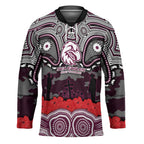 ANZAC Day Manly Warringah Sea Eagles Hockey Jersey Military Memorial Aboriginal Indigenous Art