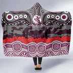 ANZAC Day Manly Warringah Sea Eagles Hooded Blanket Military Memorial Aboriginal Indigenous Art